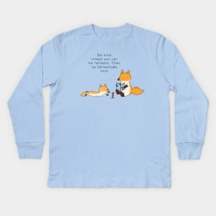 Be Kind Fox Kids Long Sleeve T-Shirt